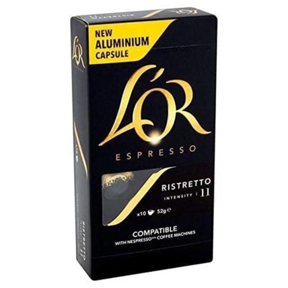 L'OR Espresso Ristretto Aluminium Coffee Capsules Intensity 11 10 per pack - Picture 2 of 3